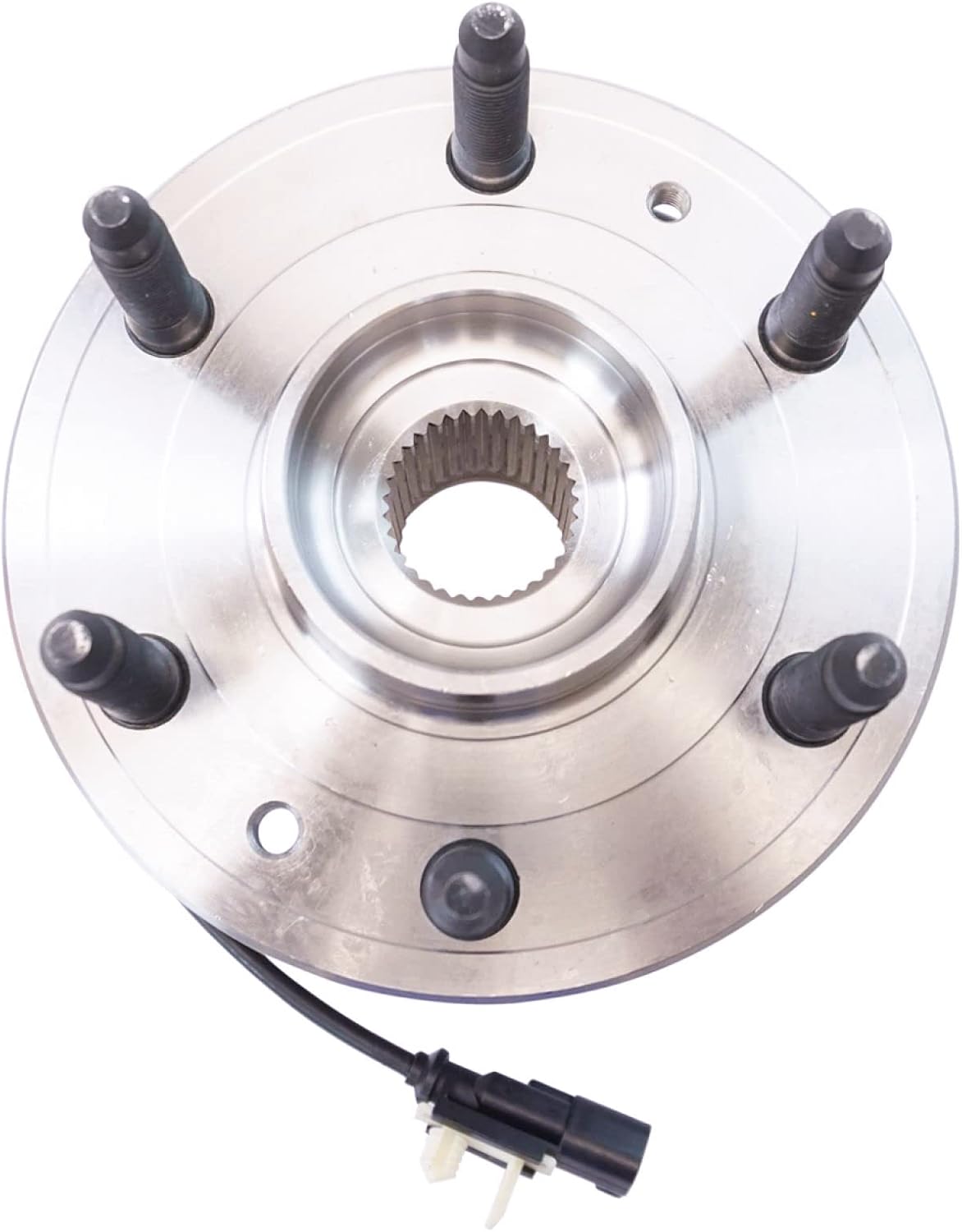 TRQ 2 Piece Front Wheel Bearing & Hub Assembly Set Compatible 15-20 Cadillac Escalade 4WD; 15-20 Cadillac Escalade ESV 4WD; 13-19 Cadillac XTS 6 Lug Wheels; 14-18 Chevrolet Silverado 1500 4WD