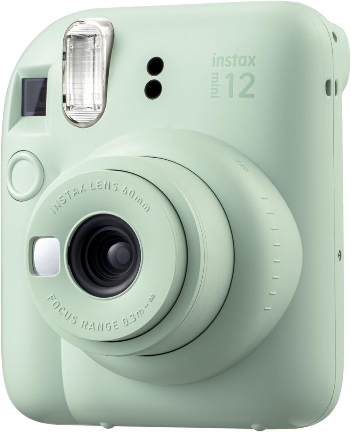 Fujifilm Instax Mini 12 Instant Camera Mint Green Bundle with Fuji Instax Mini Film Value Pack (20 Sheets) + Protective Carrying Case + Photo Album + Microfiber Cleaning Cloth