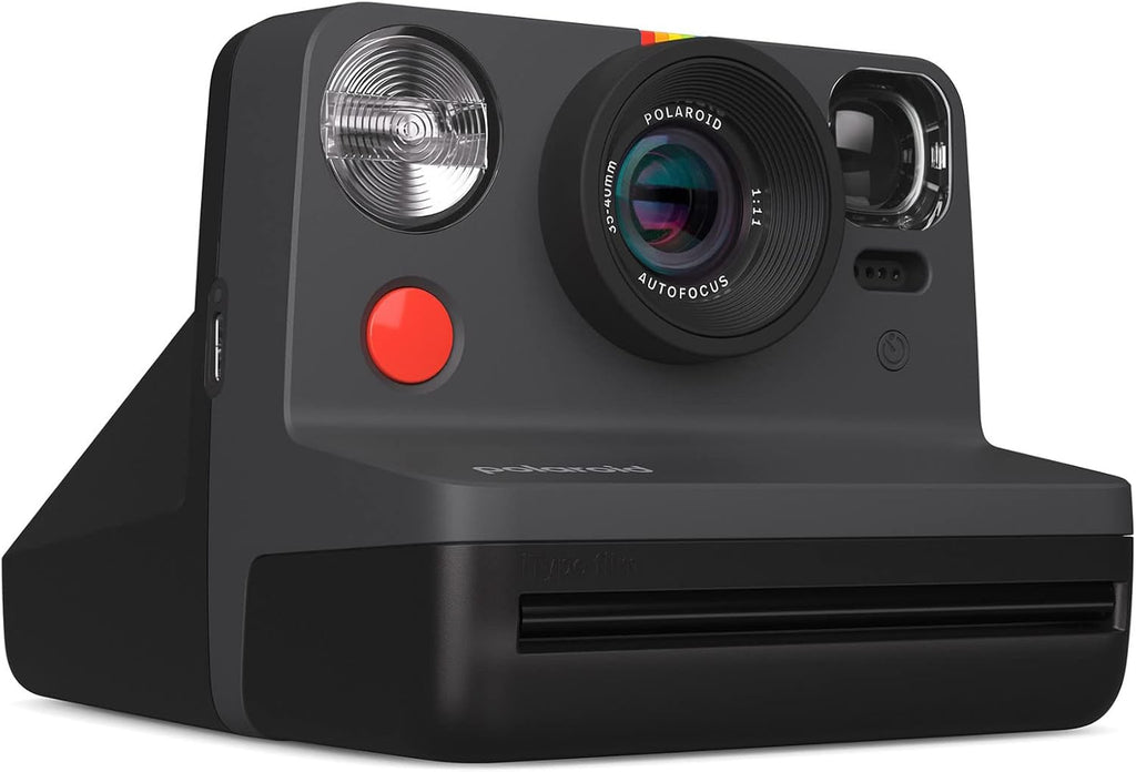 Polaroid Now 2nd Generation I-Type Instant Film Camera (Black), Shoot and Print Bundle with Magnetic/Hanging Photo Frames and Color Instant Film (8 Exposures) (3 Items)