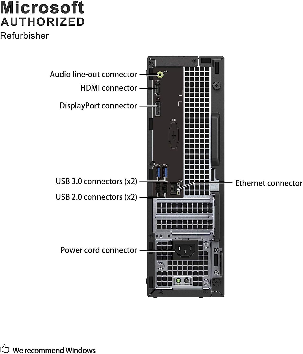 Dell OptiPlex 3050 Small Form Factor Desktop Computer, Intel Core i5-7500, 8GB DDR4, 256GB Solid State Drive, Windows 11 Pro (Renewed)
