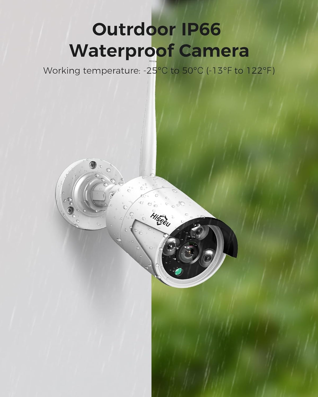 [16CH Expandable] Hiseeu Home Security System, 24/7 Recording 5MP Wired Plug-in Powered Outdoor Bullet Cameras, 2.4G/5G WiFi Pro, 4K NVR with 12' LCD Monitor, 3TB HDD, Night Vision, IP65