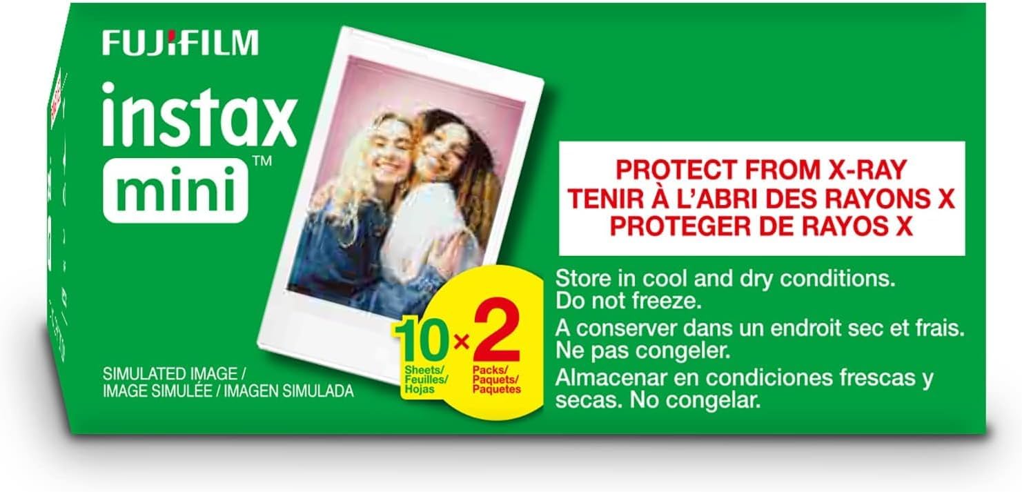 Fujifilm Instax Mini Link Smartphone Printer (Ash White) + Fuji Instax Mini Film (40 Sheets) - Instax Mini Link Printer Bundle