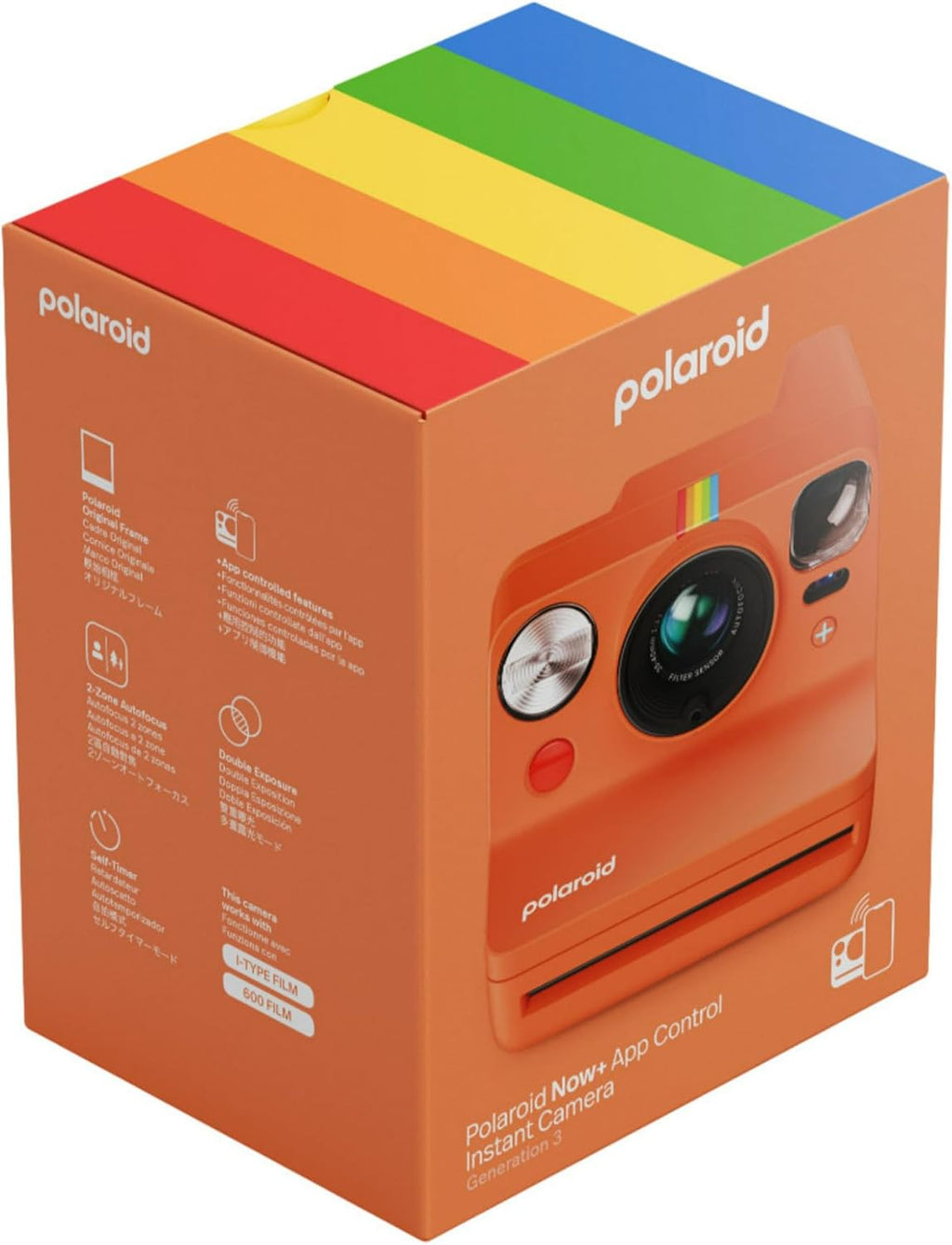 Polaroid Now Plus Generation 3 Coral Instant Camera Bundle with Black and White Film and Film Kit (3 items)