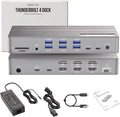 Thunderbolt 4 Dock with DisplayLink, 21-in-1 USB-C/A Docking Station for MacBook, Windows & ChromeOS – 150W Charging, 40Gbps, 8K/4K Display, Dual/Triple/Quad/5 Monitor Support