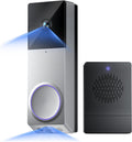 WYZE Wireless Duo Cam Video Doorbell (Chime Included), Battery Powered, 2K Full HD Video, 2 Cameras (People and Package), 2-Way Audio, Color Night Vision, Silver