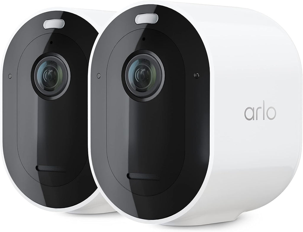 Arlo Pro Security Camera 2K HDR (5th Gen, 2022 Release) - Wireless Outdoor Camera, Rechargeable Removeable Battery, Event Captions, Emergency Response, 1-Month Trial of Secure Plan, 2 Cam, White