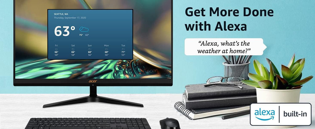 Acer Aspire C24-1650-UA92 AIO Desktop | 23.8' Full HD IPS Display | 11th Gen Intel Core i5-1135G7 | Intel Iris Xe Graphics | 8GB DDR4 | 512GB NVMe M.2 SSD | Wi-Fi 6 | Windows 11 Home