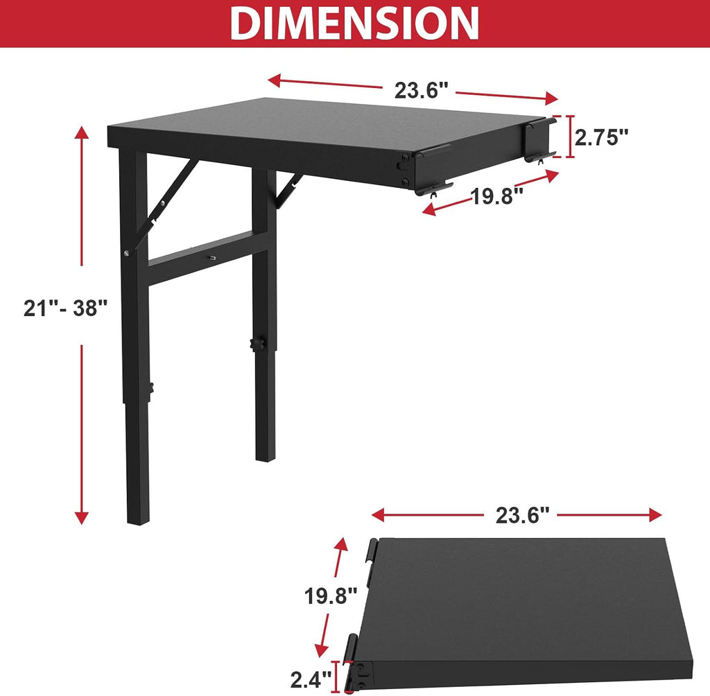 Grill Stand for Traeger Woodridge Pro/Elite Grills, Portable Folding Side Table for Traeger Woodridge Electric Wood Pellet Grill, Extra Side Shelf Provide More Space