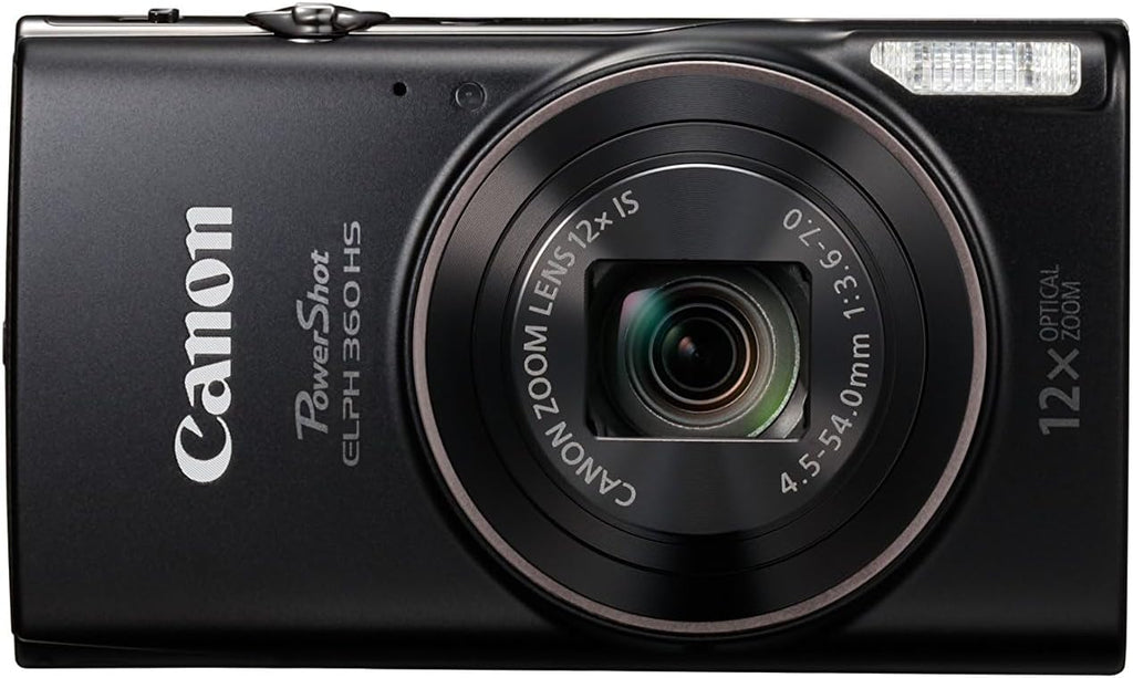 Canon PowerShot ELPH 360 Digital Camera w/ 12x Optical Zoom and Image Stabilization - Wi-Fi & NFC Enabled (Black)