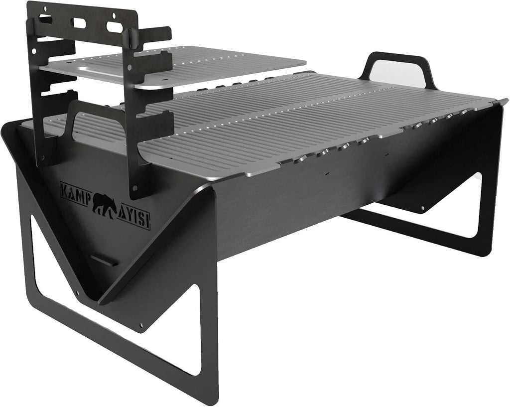 BBQ Grill Set | BBQ Grill with Stainless Steel Portable Instant Foldable Fire Set with Carrying Bag for Outdoor, Camping, Camp, Campfire (Folding Grill)