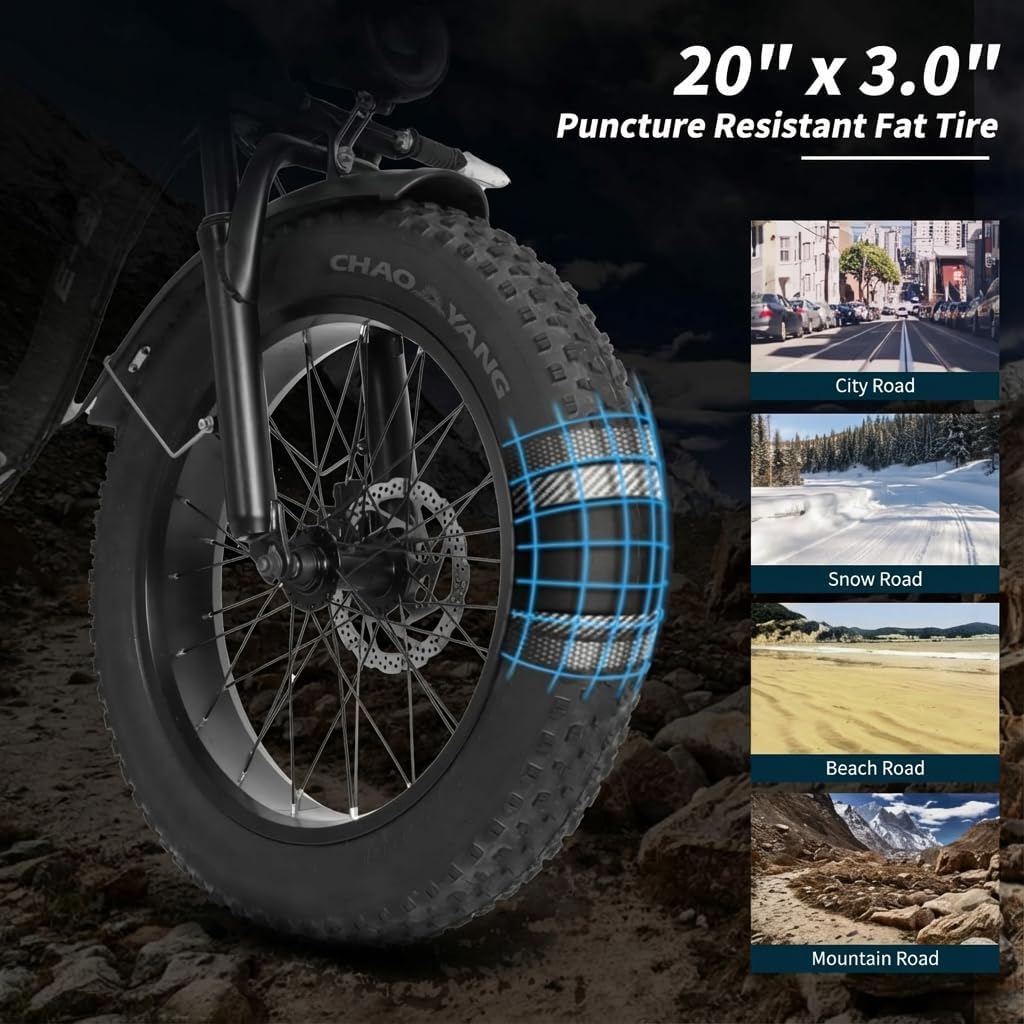Electric Bike for Adults, 750W Long Range Foldable Ebike with One/Dual Removable Battery, 40-120 Mile/25-30MPH, 20'/16' Fat Tire Electric Bicycle