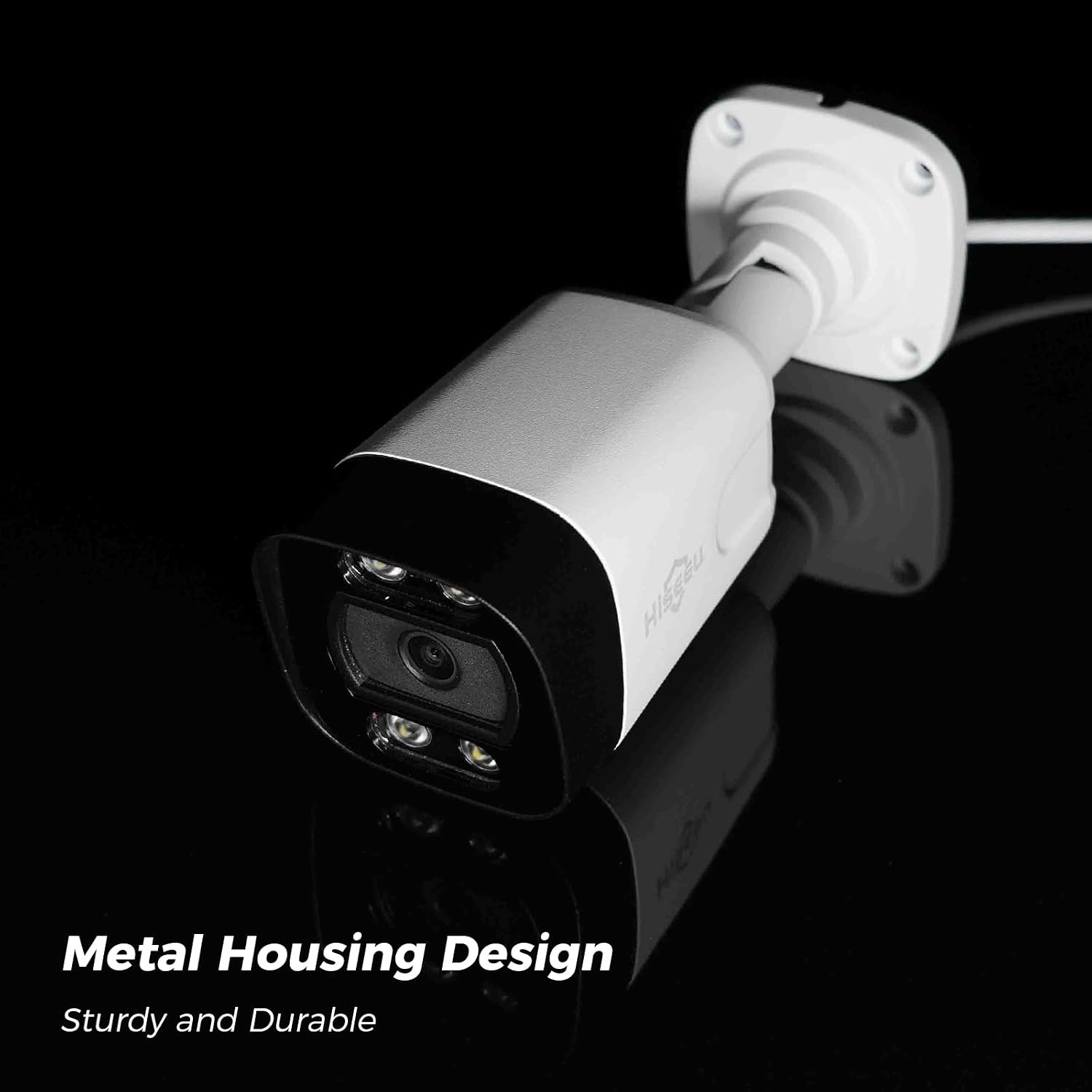 [Human Vehicle Detection] Hiseeu PoE Security Camera System,8PCS 5MP IP Security Camera for Indoor Outdoor,4K PoE NVR 16CH Expandable with 3TB Hard Drive,Person/Vehicle Detect,Audio Video Monitoring