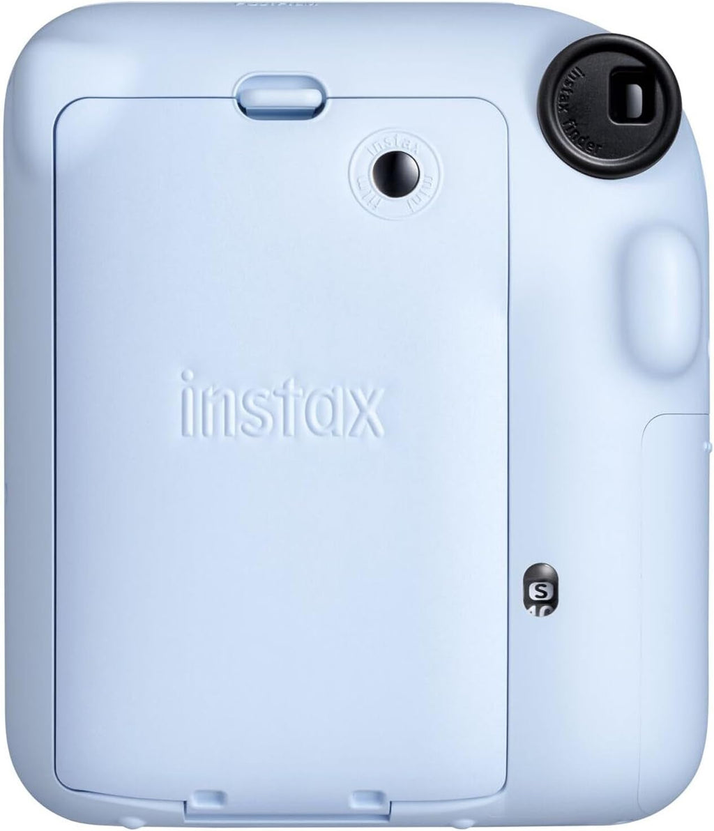Fujifilm Instax Mini 12 Instant Camera Pastel Blue Bundle with Fuji Instax Mini Film Value Pack (20 Sheets) + Protective Carrying Case + Photo Album + Microfiber Cleaning Cloth