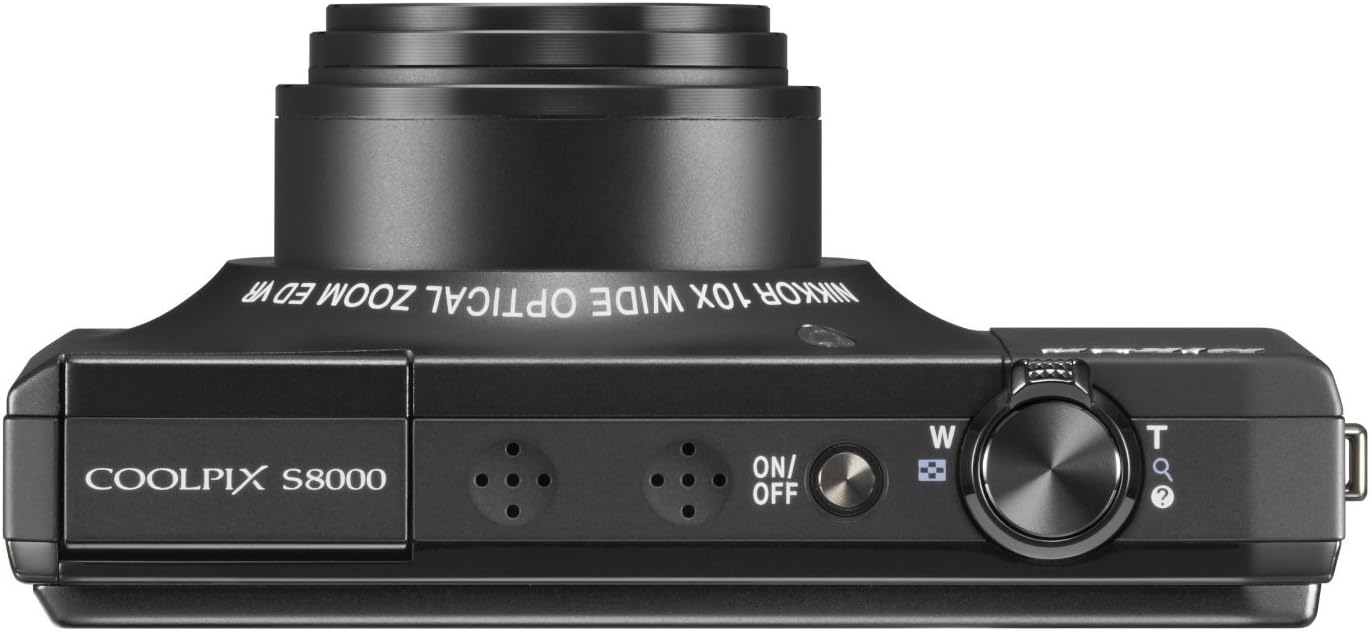 Nikon Coolpix S8000 14.2MP Digital Camera with 10x Optical Vibration Reduction (VR) Zoom and 3.0-Inch LCD (Black)