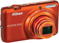 Nikon COOLPIX S6500 Wi-Fi Digital Camera with 12x Zoom (Orange)
