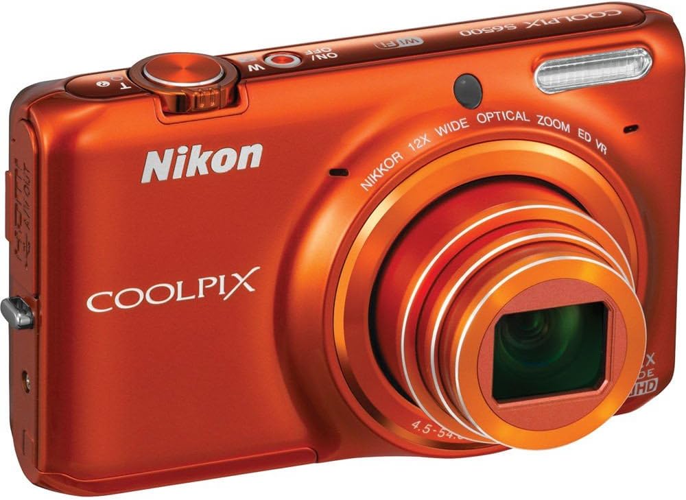 Nikon COOLPIX S6500 Wi-Fi Digital Camera with 12x Zoom (Orange)
