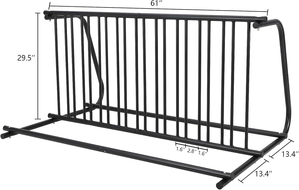 Garvee Commercial Floor Bike Rack Stand, Grid Bike Rack Ground, 10-Bike Capacity Dual Sided Bicycle Storage Stand Floor Parking Stand for Garages, Stores, Schools & Universities Power Coated Steel