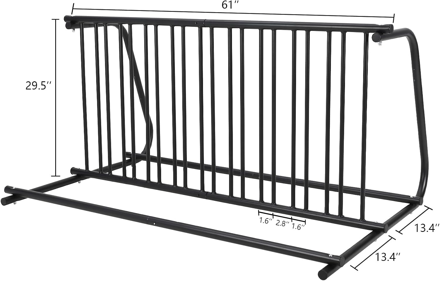 Garvee Commercial Floor Bike Rack Stand, Grid Bike Rack Ground, 10-Bike Capacity Dual Sided Bicycle Storage Stand Floor Parking Stand for Garages, Stores, Schools & Universities Power Coated Steel