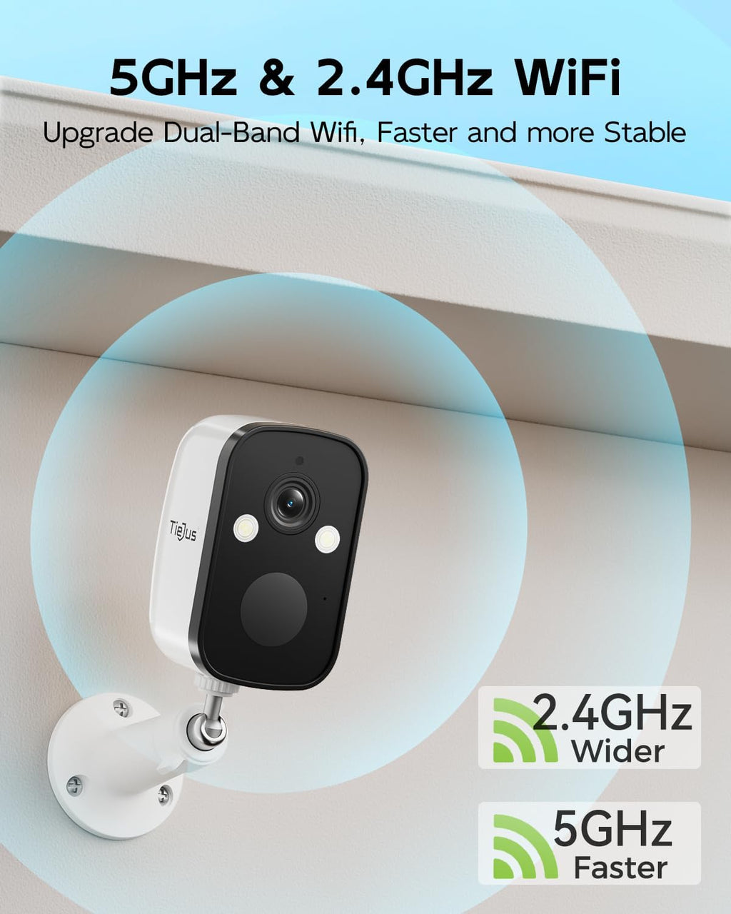 2K 5G Security Cameras Wireless Outdoor, 4-Pack Solar-Powered Camera for Home with Full Color Night Vision, PIR Detection, IP66/Alexa/2 Way Talk, No Subscription, 5G/2.4GHz WiFi