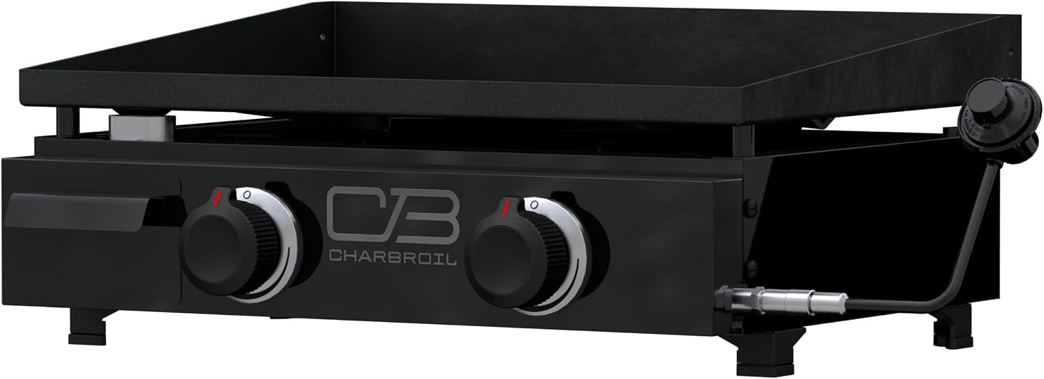 Charbroil 22' Performance Series Portable Tabletop 2 Burner Propane Gas Griddle, Black - 463614224