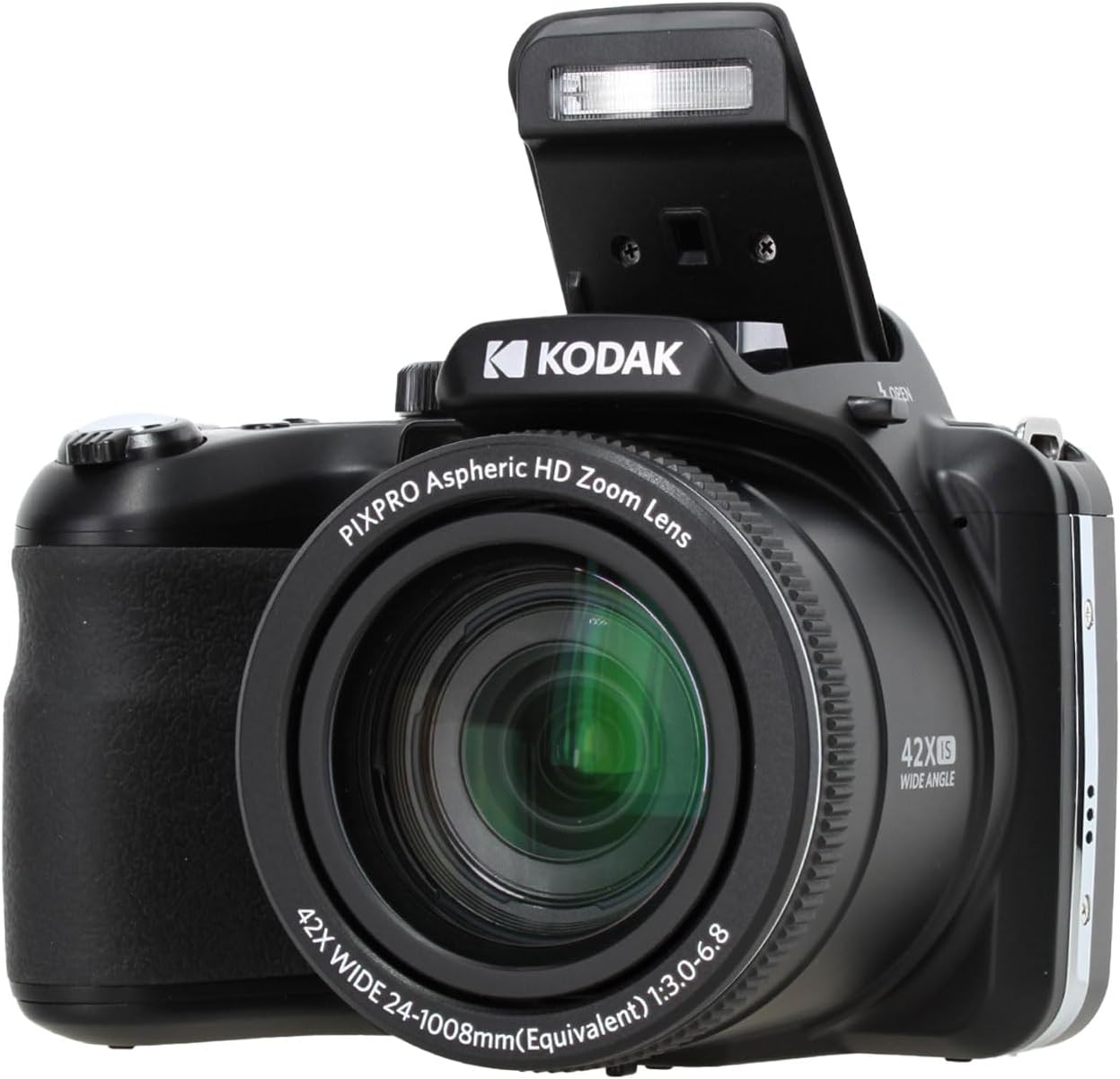 Kodak PIXPRO AZ425 20MP Vlogging Digital Camera (Black) 42X Optical Zoom, 24mm Wide Angle Lens Bundle with 32GB Memory Card + Vlogger Tripod + Bag + More Vlog Accessories