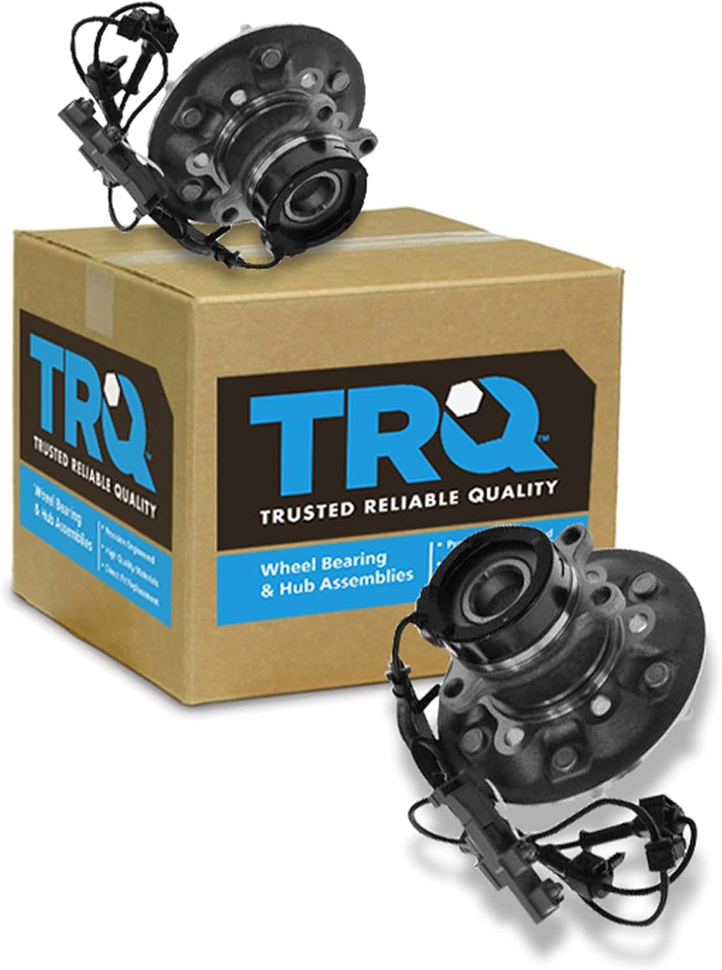 TRQ 2 Piece Front Wheel Bearing & Hub Assembly Set 4WD Compatible with 2004-2008 Chevrolet Colorado GMC Canyon 2006 Isuzu i-350 2007-2008 i-370