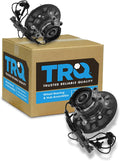 TRQ 2 Piece Front Wheel Bearing & Hub Assembly Set 4WD Compatible with 2004-2008 Chevrolet Colorado GMC Canyon 2006 Isuzu i-350 2007-2008 i-370