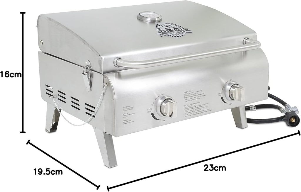 Pit Boss Grills 75275 Stainless Steel Two-Burner Portable Grill