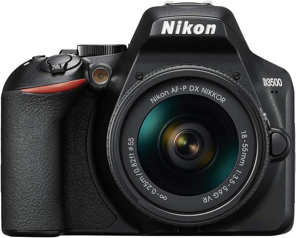 Nikon D3500 24.2MP DSLR Camera with AF-P DX NIKKOR 18-55mm f/3.5-5.6G VR Lens (1590B) – (Renewed)