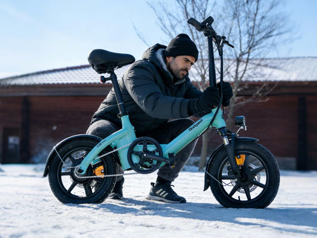 Bodywel Electric Bike for Adults, 14'/16''/20'' Ebike for Commuting, 750W/1500W Peak Motor Electric Bicycles, Foldable EBikes for Adults and Teens