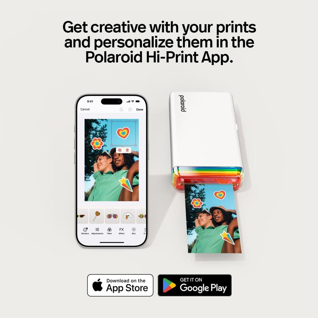 Polaroid Hi-Print - 2nd Generation Bluetooth Connected 2x3 Pocket Photo Dye-Sub Printer - Black Printer Only (9129)
