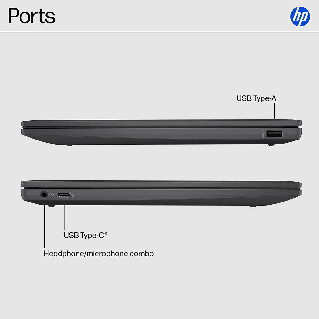 HP Chromebook 14 inch Laptop, HD Display, Intel Processor N100, 8 GB RAM, 128 GB UFS, UHD Graphics, Chrome OS, Chalkboard Gray, 14a-nf0099nr
