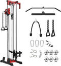 Mikolo Wall Mount Cable Station, Cable Crossover Machine with Dual Pulley System and 18 Adjustable Positions for Home Gym Fitness Equipment