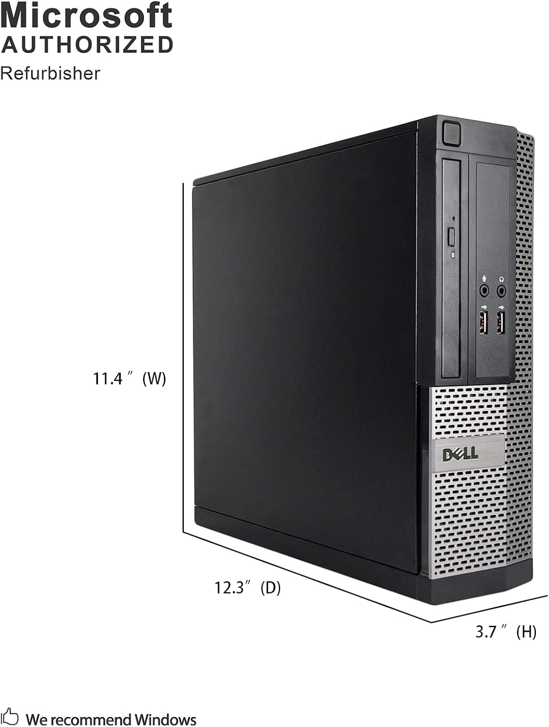 Dell OptiPlex 3020-SFF, Intel Core i5-4570 3.2GHZ, 16GB RAM, 512GB SSD Solid State, 4K Support, DVD, WiFi, DP, VGA, Keyboard, Mouse, Windows 10 Pro 64bit - Multi Languages Support (Renewed)