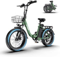 1300W Folding Electric Bike for Adults, 75 Miles PAS Range, 52V 13Ah Removable Lithium Battery, Front Suspension Electric Bicycle, 20MPH 7-Speed Commuter Ebike, Max 330LBS, UL2849 Certified