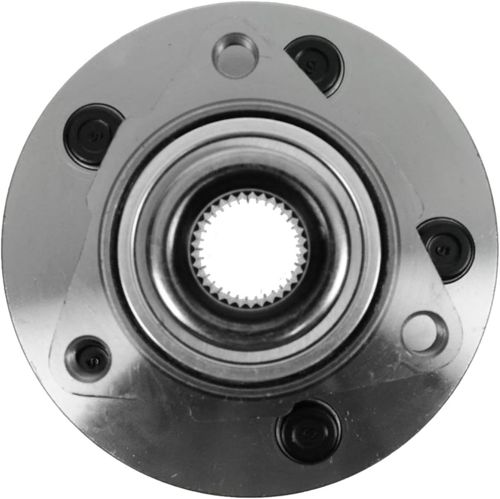 TRQ 2 Piece Wheel Bearing & Hub Assembly Set Compatible with 2002-2005 Dodge Ram 1500