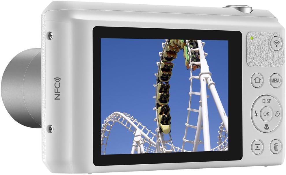 Samsung WB35F 16.2MP Smart WiFi & NFC Digital Camera with 12x Optical Zoom and 2.7' LCD (White)