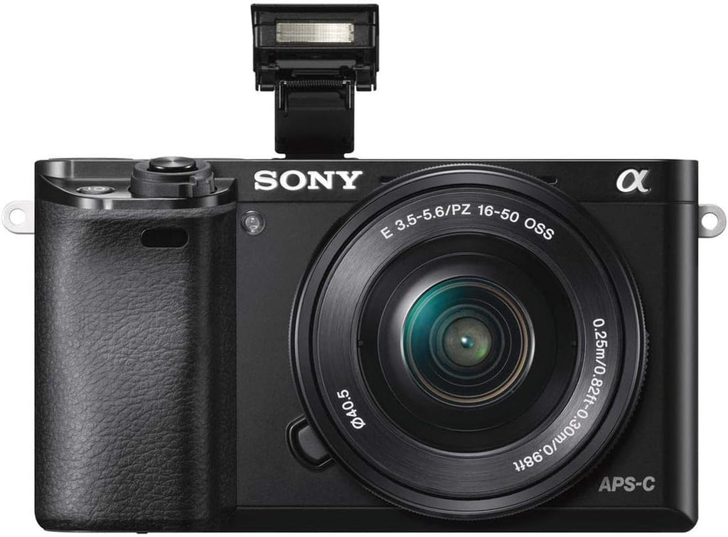 Sony Alpha a6000 Mirrorless Digitial Camera 24.3MP SLR Camera with 3.0-Inch LCD (Black) w/ 16-50mm Power Zoom Lens (Renewed)