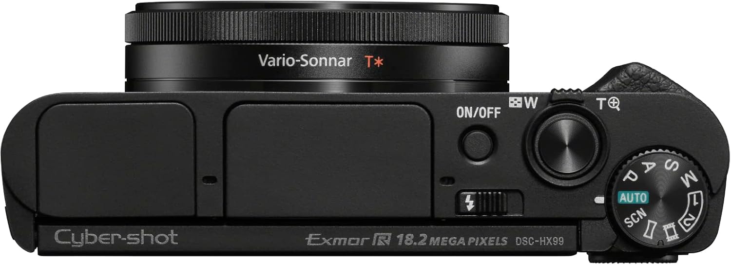 Sony DSC-HX99 Compact Digital 18.2 MP Camera with 24-720 mm Zoom, 4K and Touchpad – Black