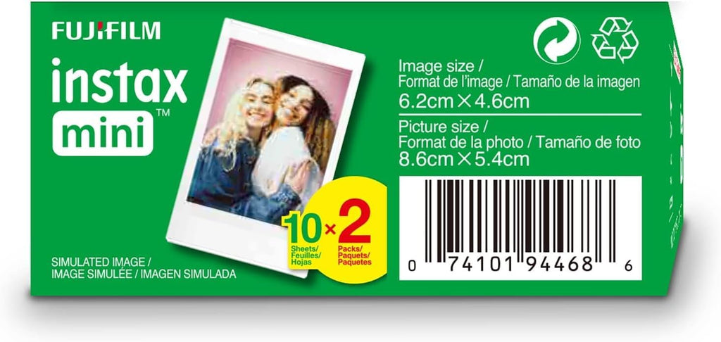 Fujifilm Instax Mini Link Smartphone Printer (Ash White) + Fuji Instax Mini Film (40 Sheets) - Instax Mini Link Printer Bundle
