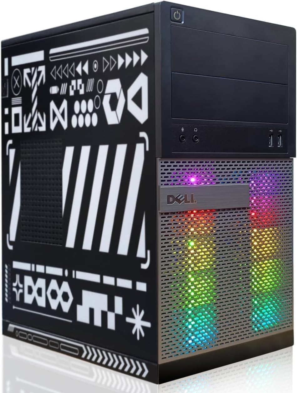 Dell Gaming OptiPlex Desktop RGB Computer PC, Intel Core i7, GeForce GT 1030 2G, 16GB RAM, 512GB SSD, RGB Keyboard & Mouse, WiFi 600M, BT 5.0, Windows 11 Pro (Renewed)