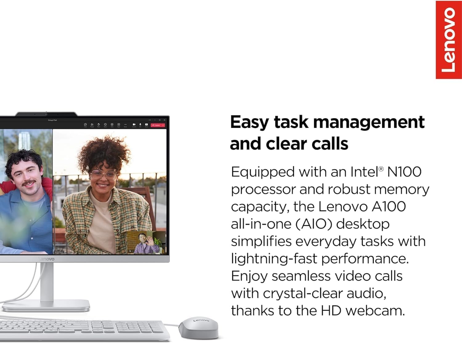 Lenovo IdeaCentre Everyday Tasks 24' Full HD All-in-One Desktop Computer • Office 365 for the Web • Intel 4-Cores • 512GB SSD • 16GB RAM • Keyboard and Mouse • Windows 11