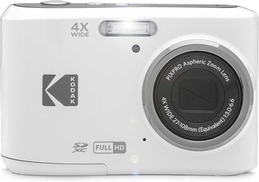 Kodak PIXPRO FZ45 Digital Camera + Black Point & Shoot Camera Case + Transcend 64GB SD Memory Card + Tri-fold Memory Card Wallet + Hi-Speed SD USB Card Reader + More! (White)