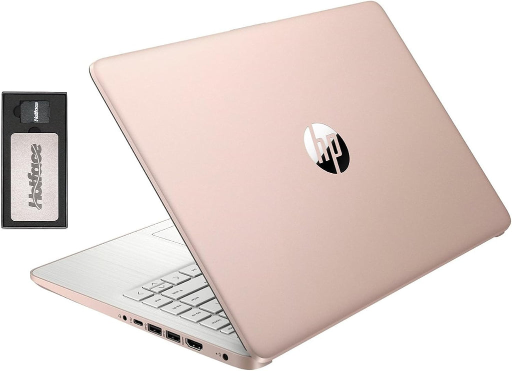 HP Stream 14' HD BrightView Laptop, Intel Celeron N4120, 16GB RAM, 288GB Storage (128GB eMMC + 160GB SSD Docking Station Set), Intel UHD Graphics, HD Webcam, Wi-Fi, 1 Year Office 365, Win 11 S, Gold