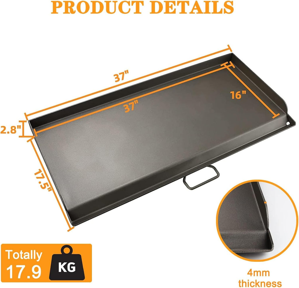 Cast Iron Griddle for Camp Chef 3 Burner Stove, 16' Flat Top Griddle Accessories for Camp Chef Cooking Systems GB90D TB90LW TB90 TB90LWG TB90LWG15 SPG90B CCH3