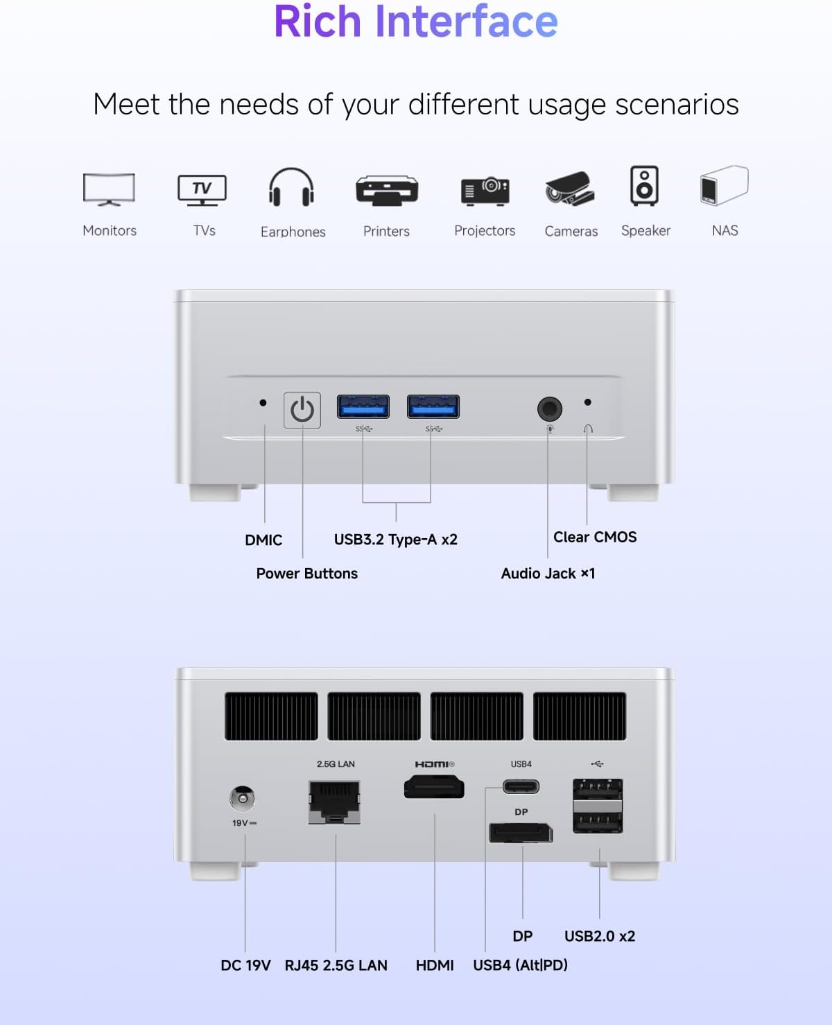 MINISFORUM UM870 Slim Mini PC AMD Ryzen 7 8745H (8C/16T), Mini Desktop Computer 32GB DDR5 RAM 512GB SSD, USB4/HDMI2.1/DP 8K@60Hz Output, 4X USB Ports, 2.5G LAN, WiFi6E, BT5.3, AMD Radeon 780M Graphics