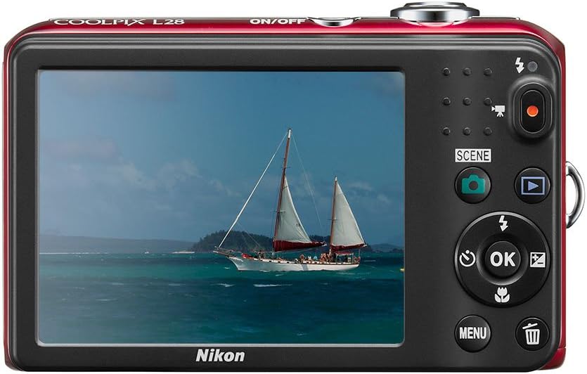 Nikon COOLPIX L28 20.1 MP Digital Camera with 5x Zoom (Red)