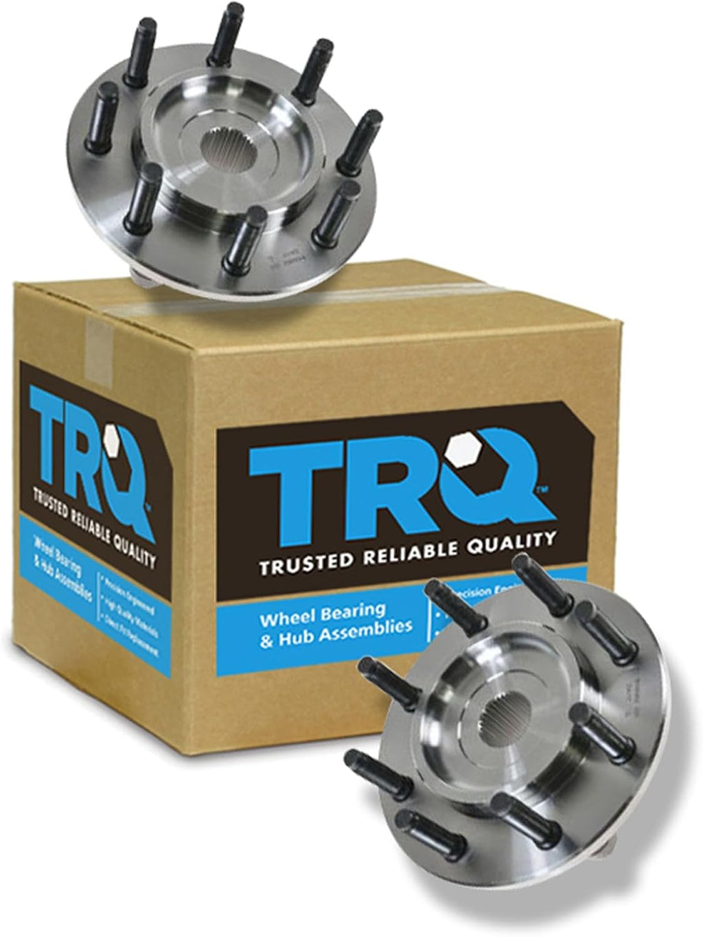 TRQ 2 Piece Front Wheel Bearing & Hub Assembly Set 4WD Compatible with 2000-2001 Dodge Ram 2500