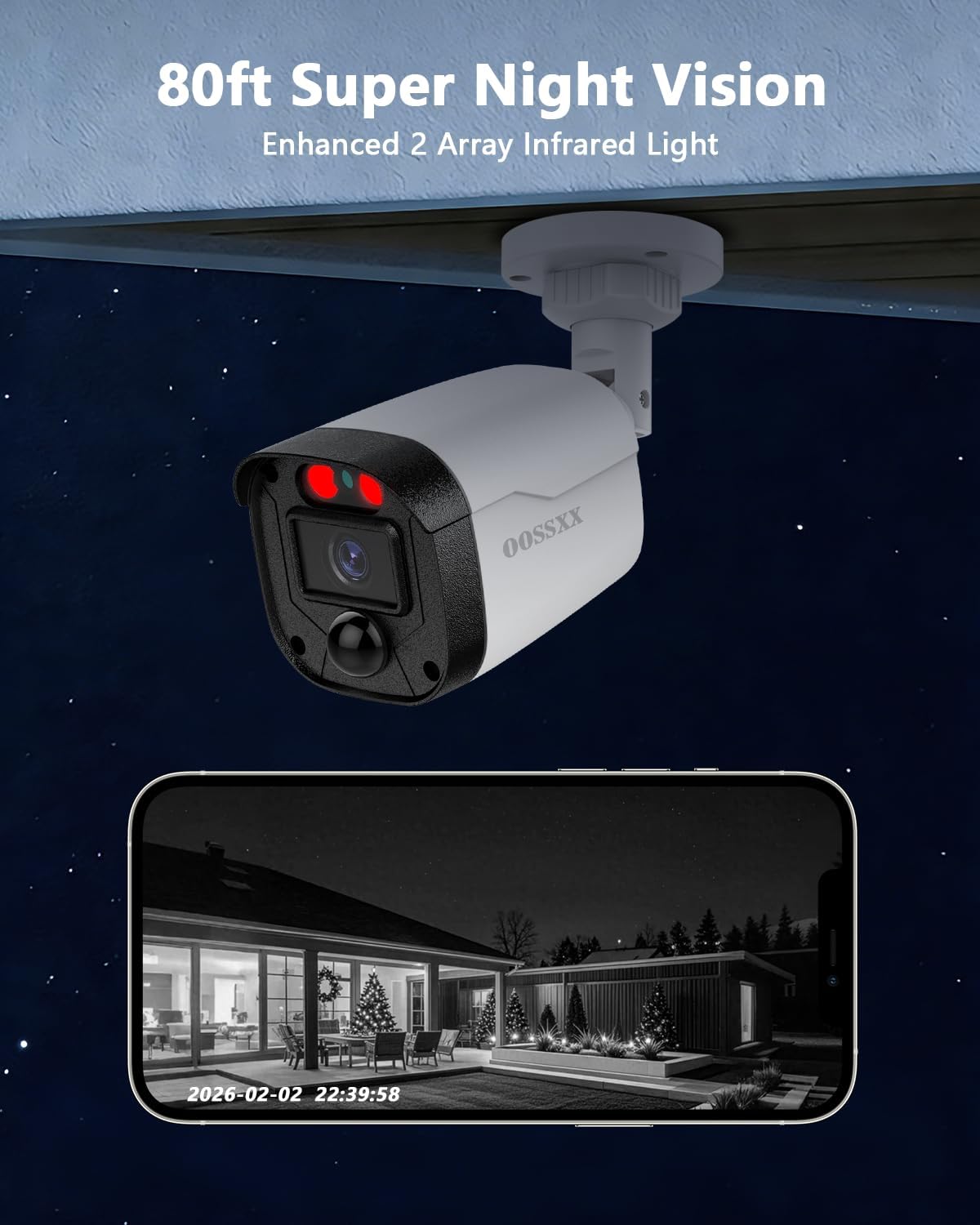 (2026 Update) 5MP Wired Security Camera System Outdoor, 8CH DVR with 1TB HDD, 8 x 122° Wide Angle Home Surveillance Cameras, IP67 Waterproof, Free App No Monthly Fee, Remote Control, 65ft Night Vision
