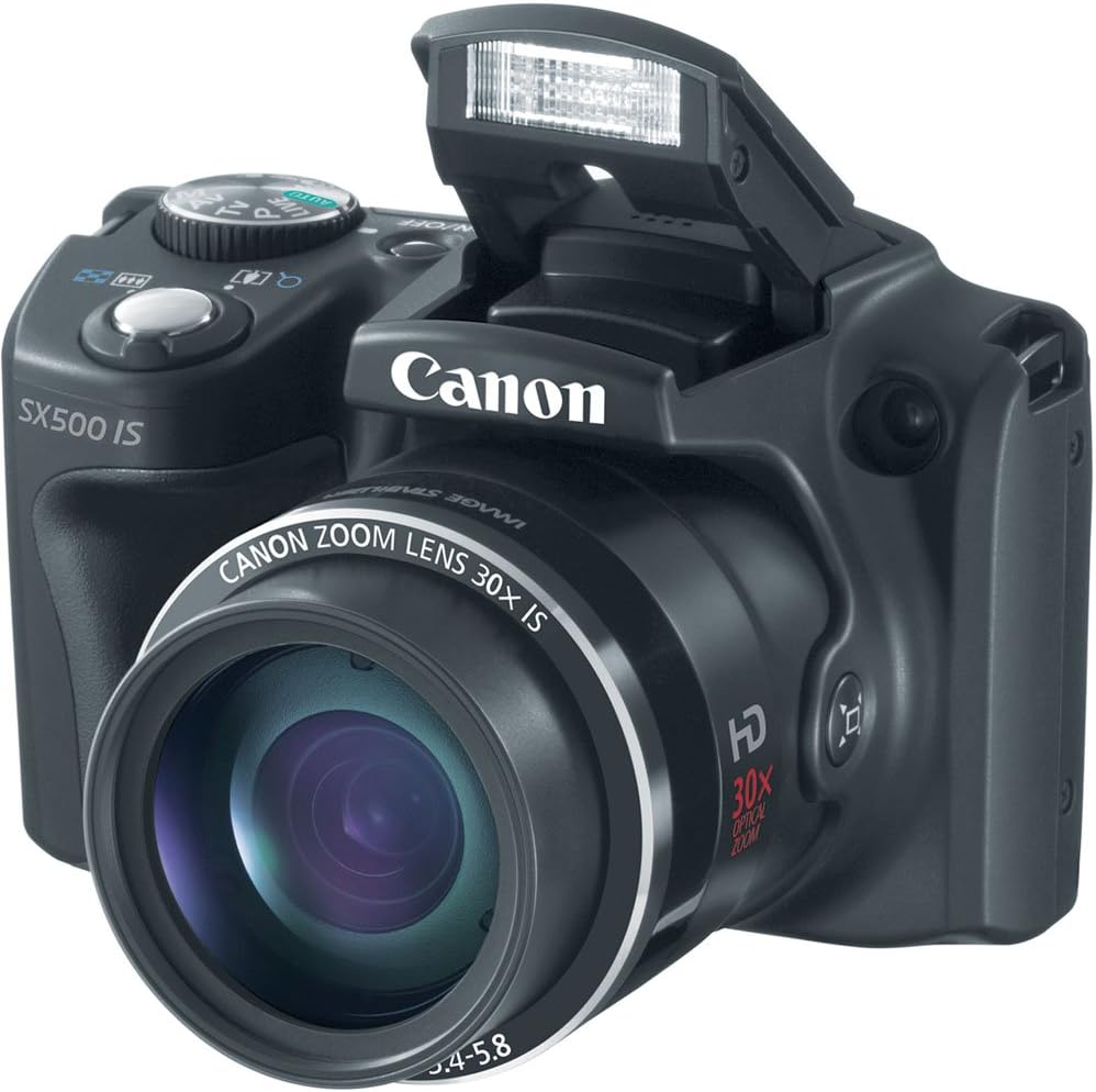 Canon PowerShot SX500 is 16.0 MP Digital Camera with 30x Wide-Angle Optical Image Stabilized Zoom and 3.0-Inch LCD (Black)
